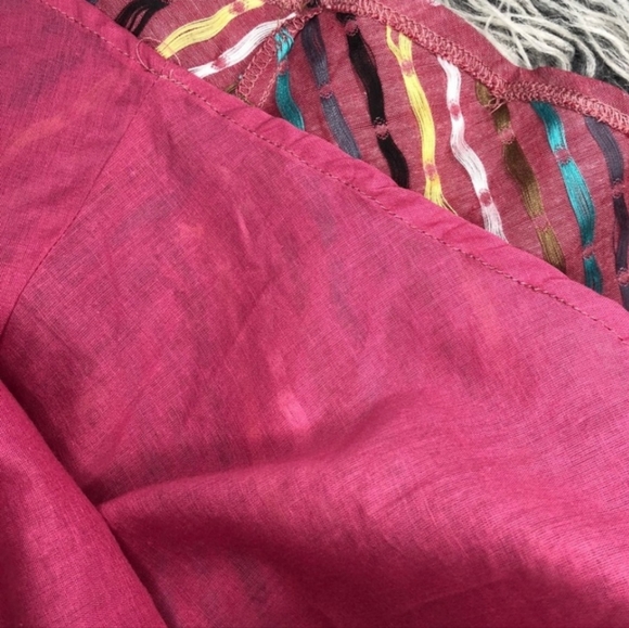 ModCloth Pink A Line Dot Skirt w Pockets Large - Picture 4 of 6